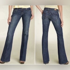 PAIGE Women's Boot Cut Jeans - Dark Blue